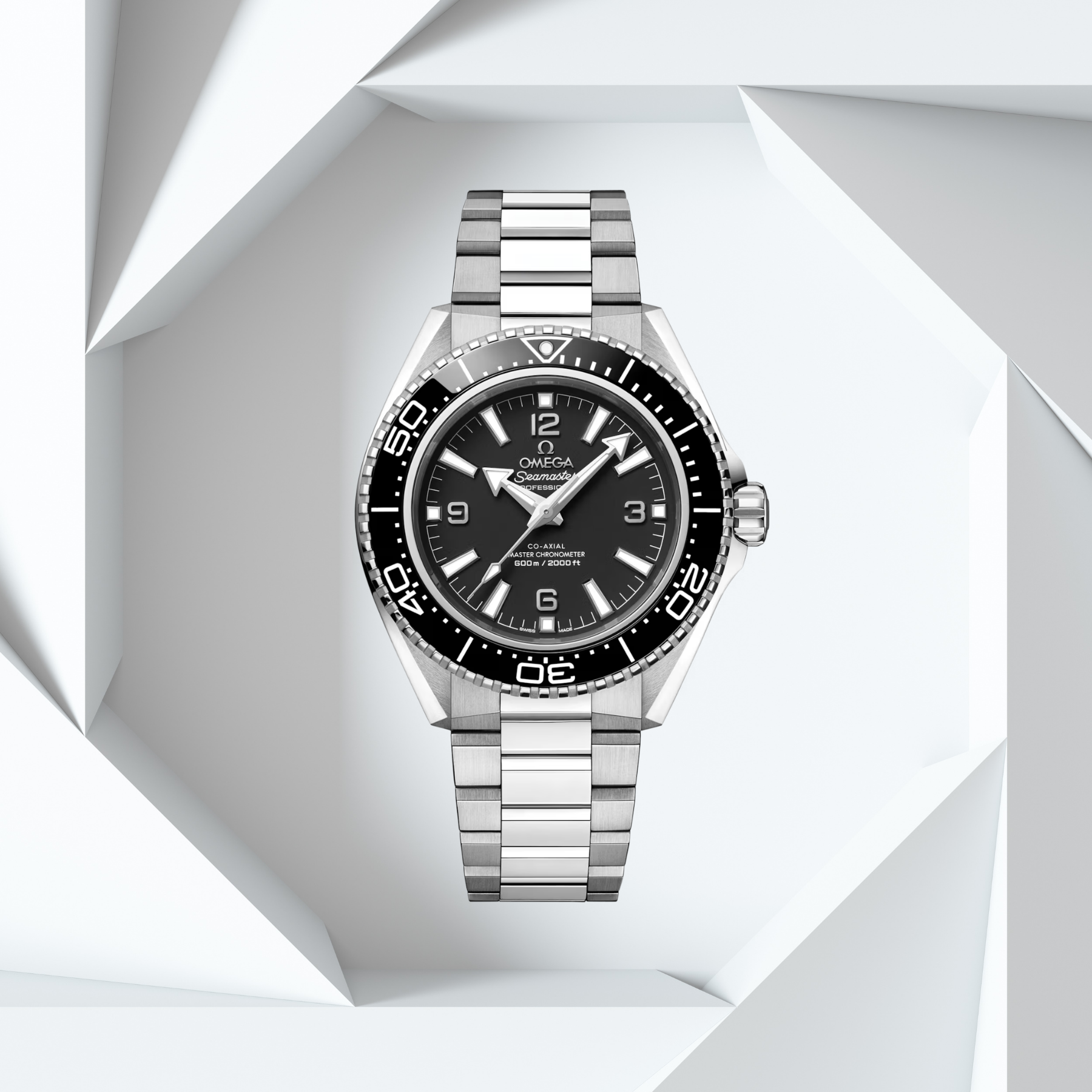 OMEGA Seamaster Planet Ocean 600M 42 mm, 217.30.42.21.01.001, black dial, black bezel, steel bracelet