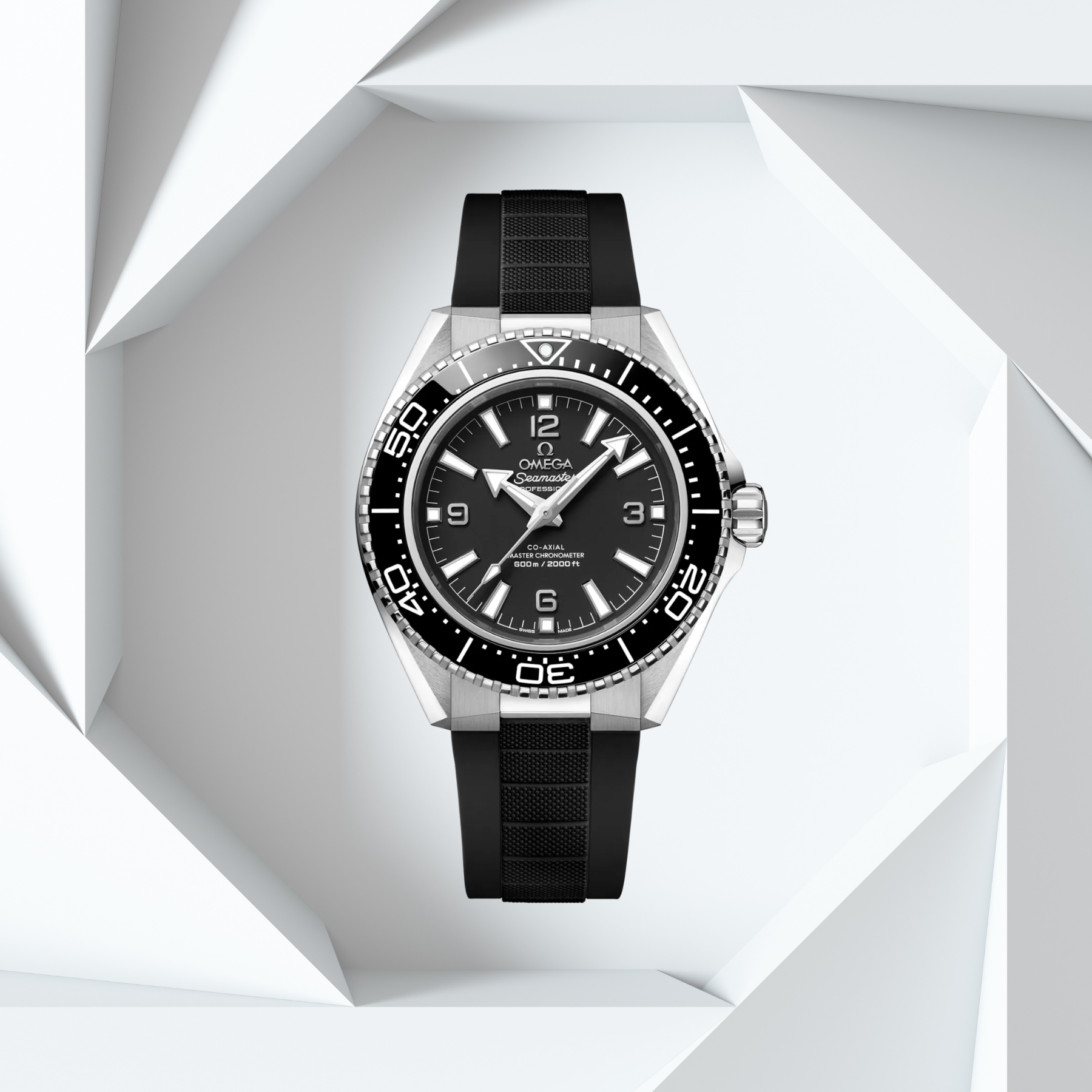 OMEGA Seamaster Planet Ocean 600M 42 mm, 217.32.42.21.01.001, black dial, black bezel, rubber strap