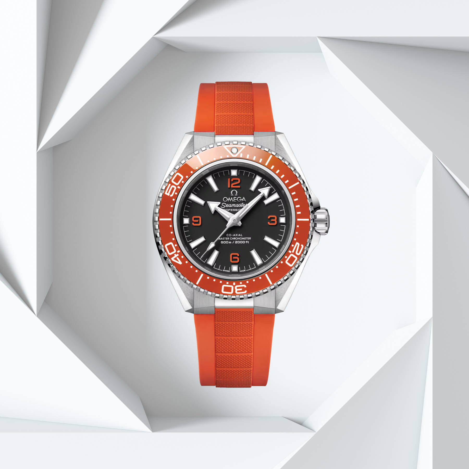 OMEGA Seamaster Planet Ocean 600M 42 mm, 217.32.42.21.01.004, black dial, orange bezel, orange rubber strap