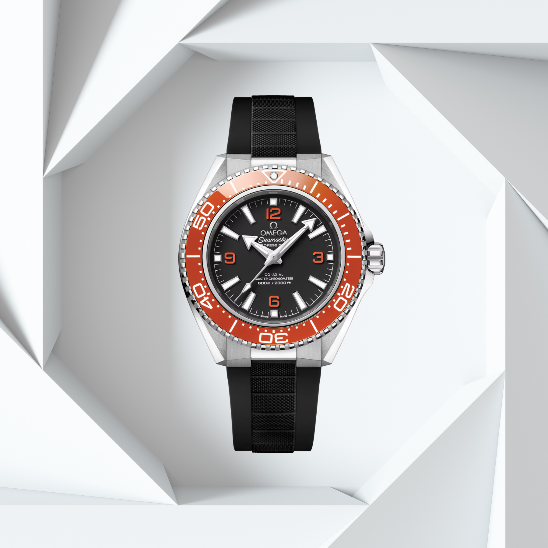 OMEGA Seamaster Planet Ocean 600M 42 mm, 217.32.42.21.01.003, black dial, orange bezel, rubber strap