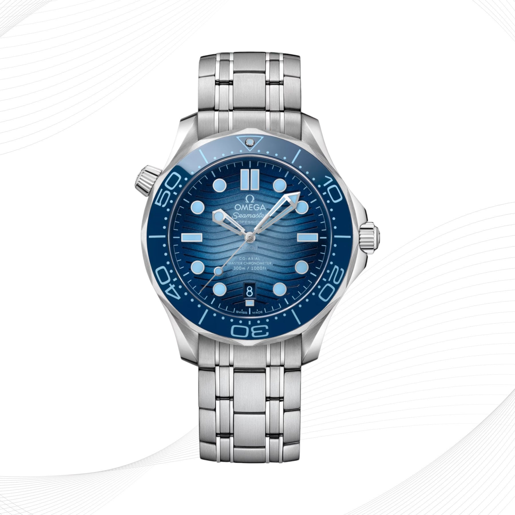 OMEGA Seamaster 300M, summer blue, steel on steel