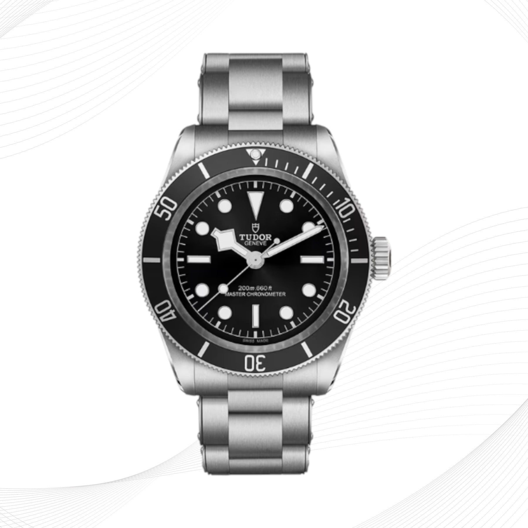 TUDOR Black Bay 41, black bezel, steel bracelet
