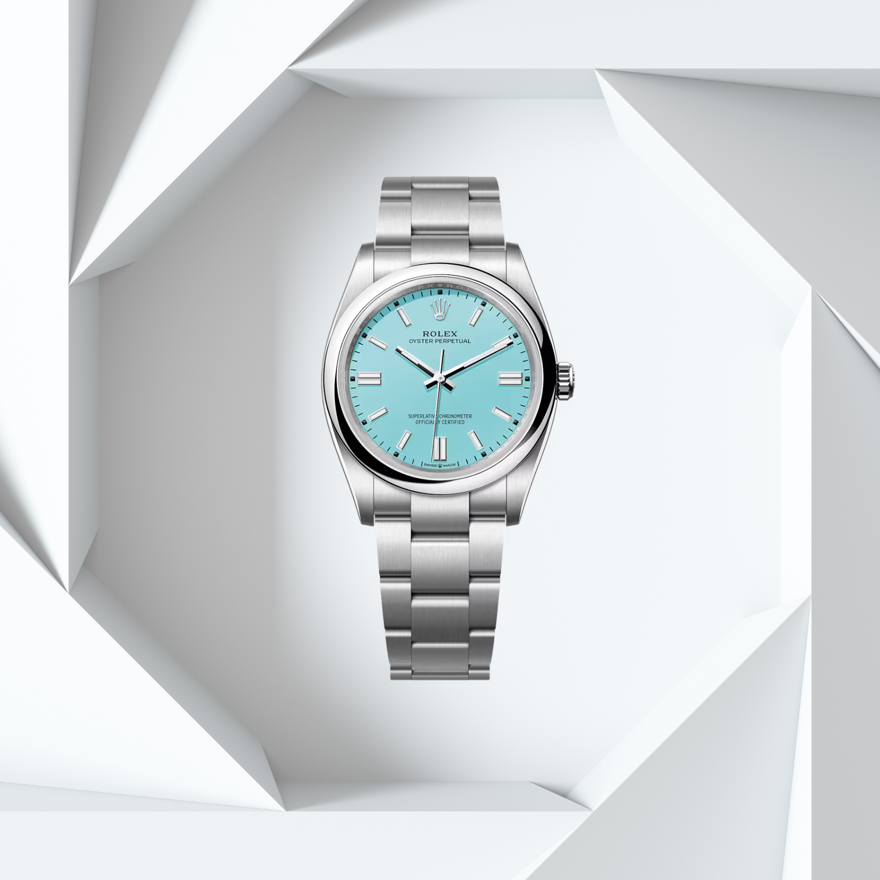 ROLEX Oyster Perpetual 36, Turquoise blue, 126000
