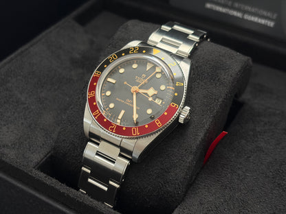 TUDOR Black Bay 58 GMT, black and burgundy bezel, steel bracelet, PROMOTION